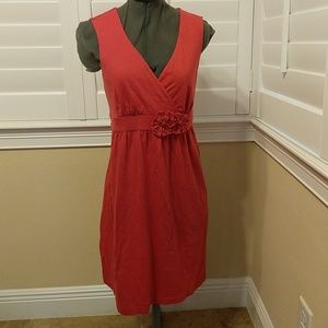 Loft coral/pink empire flowered sundress